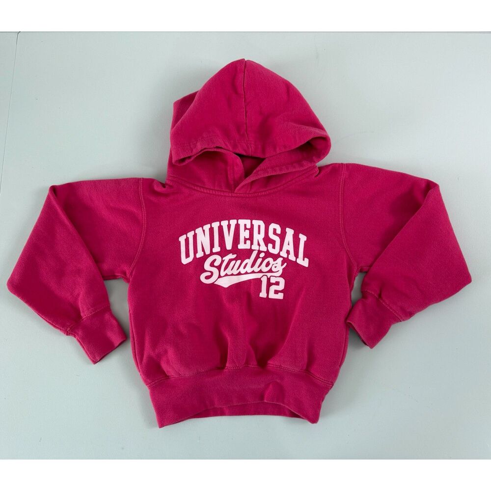Universal Studios Youth Girls Hoodie Sweatshirt Pink White Size S Small